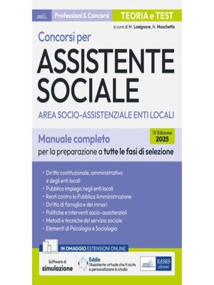 cover image of Concorsi per Assistente sociale. Area socio-assistenziale enti locali